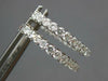 1.17CT DIAMOND 14KT WHITE GOLD 3D CLASSIC 2.5MM INSIDE OUT HOOP HANGING EARRINGS