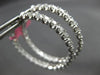 LARGE 4.36CT DIAMOND 18KT WHITE GOLD 3D ROUND INSIDE OUT HOOP HANGING EARRINGS