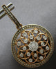 LARGE WHITE & FANCY CHOCOLATE DIAMOND 14KT WHITE & ROSE GOLD 3D HANGING EARRINGS