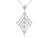 ESTATE .28CT DIAMOND 14KT WHITE GOLD 3D CLASSIC KITE FUN FLOATING PENDANT