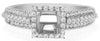 .47CT DIAMOND 14KT WHITE GOLD 3D ROUND CHANNEL ETERNITY SEMI MOUNT LOVE RING