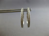 ESTATE .45CT DIAMOND 14KT WHITE GOLD 3D CLASSIC HOOP HANGING EARRINGS #28107