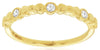 ESTATE .11CT DIAMOND 14KT YELLOW GOLD 3D CLASSIC ROUND THREE STONE BOW FUN RING