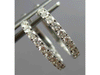 ESTATE .62CT DIAMOND 14KT WHITE GOLD 3D ROUND INSIDE OUT HOOP HANGING EARRINGS