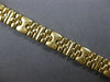 ESTATE WIDE AND LONG 14KT YELLOW GOLD 3D MATTE & SHINY FLORAL FUN BRACELET