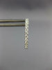 .42CT DIAMOND 14KT WHITE GOLD 3D INSIDE OUT OVAL HUGGIE HOOP HANGING EARRINGS