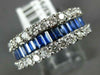 WIDE 2.25CT DIAMOND & AAA SAPPHIRE 18K WHITE GOLD SEMI ETERNITY ANNIVERSARY RING