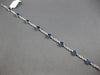 4.53CT DIAMOND & AAA SAPPHIRE 14KT WHITE GOLD OVAL & ROUND LINK TENNIS BRACELET