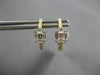 .50CT DIAMOND 18KT YELLOW GOLD 3D ROUND & BAGUETTE HUGGIE HOOP HANGING EARRINGS