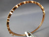 1.3CT DIAMOND 14K ROSE GOLD ROUND & MARQUISE SHAPE SEMI ETERNITY BANGLE BRACELET