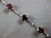 9.14CT DIAMOND & AAA GARNET 14KT WHITE GOLD 3D ROUND BY THE YARD TENNIS BRACELET