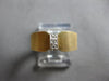 ESTATE .05CT DIAMOND 14KT 2 TONE GOLD 3D ROUND MATTE & SHINY FUN BAR RING #27965
