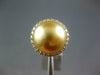 LARGE .32CT DIAMOND & AAA GOLDEN SOUTH SEA PEARL 18KT YELLOW GOLD HALO LOVE RING