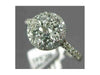 Estate .87Ct Diamond 14Kt White Gold 3D Classic Round Cluster Halo Fun Ring