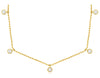 ESTATE .50CT DIAMOND 14KT YELLOW GOLD BEZEL BY THE YARD CHANDELIER LOVE NECKLACE