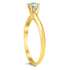 ESTATE .25CT DIAMOND 14KT YELLOW GOLD 3D CLASSIC ROUND SOLITAIRE ENGAGEMENT RING