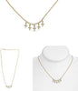 .28CT DIAMOND 14KT YELLOW GOLD ROUND MULTI CROSS CHANDELIER ADJUSTABLE NECKLACE