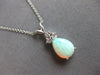 1.06CT DIAMOND & AAA OPAL 14KT WHITE GOLD PEAR SHAPE & ROUND LOVE PENDANT #27758
