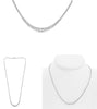 ESTATE 5.0CT DIAMOND 14KT WHITE GOLD 3D ROUND GRADUATING CLASSIC TENNIS NECKLACE