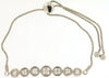 0.50CT DIAMOND 14KT WHITE GOLD BEZEL 7 STONE GRADUATING ADJUSTABLE LOVE BRACELET