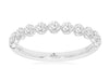 ESTATE .75CT DIAMOND 14KT WHITE GOLD 3D SEMI ETERNITY WEDDING ANNIVERSARY RING
