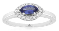 .49CT DIAMOND & AAA TANZANITE 14KT WHITE GOLD 3D MARQUISE & ROUND ENGAGMENT RING