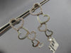LARGE .95CT DIAMOND 14KT WHITE GOLD 3D MULTI HEART JOURNEY LOVE HANGING EARRINGS