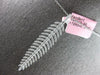 LARGE .57CT DIAMOND 14KT WHITE GOLD CLASSIC MULTI LEAF FLEXIBLE FUN LOVE PENDANT