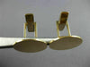 ESTATE LARGE 14KT YELLOW GOLD 3D CLASSIC ROUND ENGRAVABLE CUFF LINKS