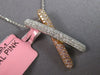 .60CT WHITE & PINK DIAMOND 18K WHITE & ROSE GOLD CLASSIC X LOVE FLOATING PENDANT