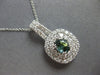 LARGE 2.65CT DIAMOND & AAA GREEN TOURMALINE 14KT WHITE GOLD OVAL & ROUND PENDANT