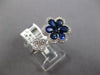 1.04CT DIAMOND & AAA SAPPHIRE 18KT WHITE GOLD DOUBLE FLOWER 4 LEAF CLOVER RING