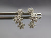 ESTATE .35CT DIAMOND 18KT WHITE GOLD 3D CLASSIC MULTI FLOWER STUD EARRINGS