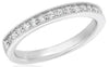 .27CT DIAMOND 14KT WHITE GOLD 3D ROUND SEMI ETERNITY FILIGREE ANNIVERSARY RING