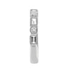 .44CT DIAMOND 18KT WHITE GOLD 3D ROUND & BAGUETTE SEMI ETERNITY ANNIVERSARY RING