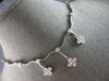 ESTATE 1.0CT DIAMOND 14KT WHITE GOLD BY THE YARD FLOWER CHANDELIER LOVE NECKLACE