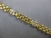 ESTATE 14KT WHITE & YELLOW GOLD MULTI FLOWER PANTHER LINK ITALIAN LOVE BRACELET
