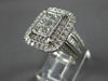 LARGE 2.0CT DIAMOND 14KT WHITE GOLD PRINCESS & ROUND RECTANGULAR ENGAGEMENT RING