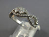 ESTATE .54CT DIAMOND 14KT WHITE GOLD 3D CLASSIC ROUND 2 STONE INFINITY LOVE RING