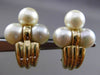 ESTATE LARGE 14KT YELLOW GOLD CLASSIC AAA SOUTH SEA PEARL CLIP ON EARRINGS #2954