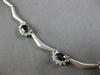 4.65CT DIAMOND & AAA SAPPHIRE 14KT WHITE GOLD MULTI FLOWER BY THE YARD NECKLACE