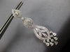 LARGE 2CT DIAMOND 18KT WHITE GOLD ROUND & PEAR SHAPE TEAR DROP HANGING EARRINGS