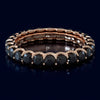 2.53CT BLACK DIAMOND 14KT ROSE GOLD 3D ROUND ETERNITY WEDDING ANNIVERSARY RING