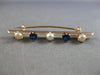 ANTIQUE .50CT AAA SAPPHIRE & SOUTH SEA PEARL 14KT ROSE GOLD BROOCH/PENDANT 28106
