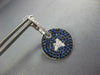 ESTATE 1.58CT DIAMOND & AAA SAPPHIRE 18KT WHITE GOLD BUTTERFLY HANGING EARRINGS