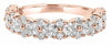 .53CT DIAMOND 18KT ROSE GOLD CLASSIC MULTI FLOWER SEMI ETERNITY ANNIVERSARY RING