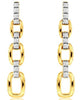 .20CT DIAMOND 14KT YELLOW GOLD ROUND GRADUATING SQUARE LINK FUN HANGING EARRINGS