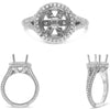 ESTATE .98CT DIAMOND 18KT WHITE GOLD 3D ROUND CLASSIC ETERNITY ENGAGEMENT RING