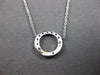 ESTATE .15CT DIAMOND 14KT WHITE GOLD 3D CLASSIC CIRCLE OF LIFE FUN NECKLACE