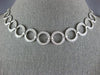 ESTATE 5.20CT DIAMOND 18K WHITE GOLD CIRCULAR SEMI ETERNITY LOVE TENNIS NECKLACE